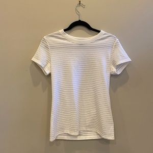 Halogen White Striped Top